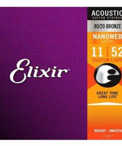מיתרים לגיטרה אקוסטית אליקסיר - 11-52 -  Elixir 11027 NANOWEB 80/20 Bronze