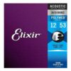 מיתרים לגיטרה אקוסטית אליקסיר - 12-53 -  Elixir 11050 POLYWEB 80/20 Bronze