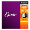מיתרים לגיטרה אקוסטית בריטון אליקסיר - 16-70 -  Elixir 11306 NANOWEB 80/20 Bronze