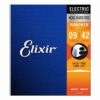 מיתרים לגיטרה חשמלית אליקסיר - 9-42 -  Elixir 12002 NANOWEB Nickel Plated Steel