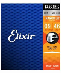 מיתרים לגיטרה חשמלית אליקסיר - 9-46 -  Elixir 12027 NANOWEB Nickel Plated Steel