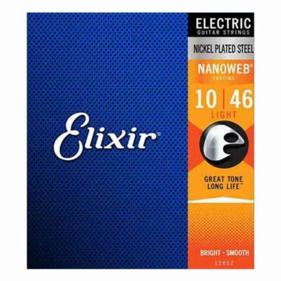 מיתרים לגיטרה חשמלית אליקסיר - 10-46 - Elixir 12052 NANOWEB Nickel Plated Steel