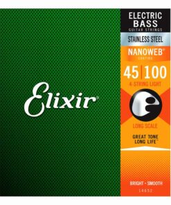 מיתרים לגיטרה בס אליקסיר - 45-100 - Elixir 14652 NANOWEB Stainless Steel