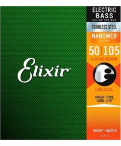מיתרים לגיטרה בס אליקסיר - 50-105 - Elixir 14702 NANOWEB Stainless Steel
