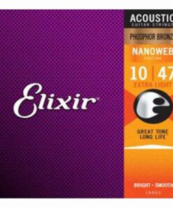 מיתרים לגיטרה אקוסטית אליקסיר - 10-47 -  Elixir 16002 NANOWEB Phosphor Bronze