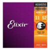 מיתרים לגיטרה אקוסטית אליקסיר - 11-52 -  Elixir 16027 NANOWEB Phosphor Bronze