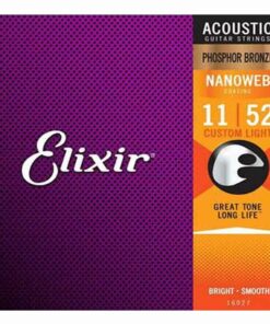 מיתרים לגיטרה אקוסטית אליקסיר - 11-52 -  Elixir 16027 NANOWEB Phosphor Bronze