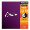 מיתרים לגיטרה אקוסטית אליקסיר - 12-53 -  Elixir 16052 NANOWEB Phosphor Bronze
