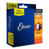 3 סטים מיתרים לגיטרה חשמלית אליקסיר - 10-46 -  Elixir NANOWEB 16542 Nickel Plated Steel 3Pack