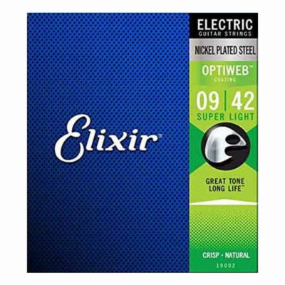 מיתרים לגיטרה חשמלית אליקסיר - 9-42 - Elixir OPTIWEB 19002 Nickel Plated Steel