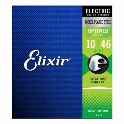 מיתרים לגיטרה חשמלית אליקסיר - 10-46 -  Elixir 19052 OPTIWEB Nickel Plated Steel