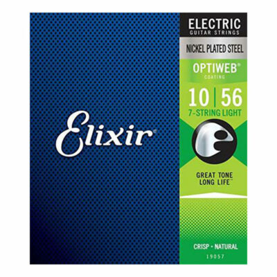 מיתרים לגיטרה חשמלית אליקסיר 7 מיתרים - 10-56 -  Elixir 19057 OPTIWEB Nickel Plated Steel