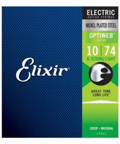 מיתרים לגיטרה חשמלית 8 אליקסיר - 10-74 -  Elixir 19062 OPTIWEB 8String Nickel Plated Steel