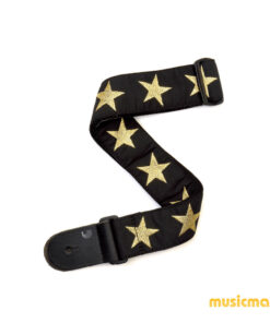 רצועה לגיטרה כוכב מוזהב דדריו - Daddario 20T05 Planet Waves, Gold Star Guitar Strap