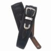 רצועה לגיטרה עור שחור עם אבזם דדריו - Daddario 25LBB00 Planet Waves, Deluxe Buckle Black Guitar Strap