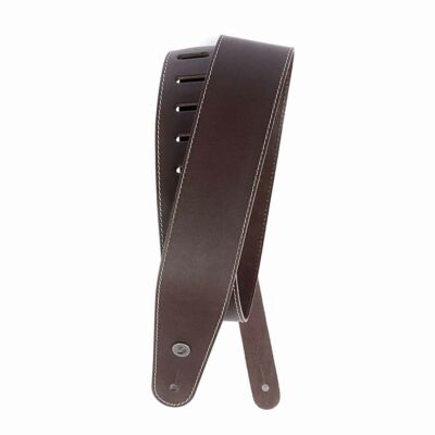 רצועה לגיטרה חום עם תפר דדריו - Daddario 25LS01-DX Planet Waves, Brown With Contrast Stitch Leather Strap