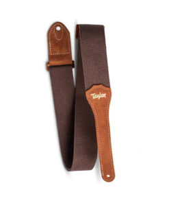 רצועה לגיטרה כותנה חום שוקולד טיילור Taylor Strap 4001-20 ,Taylor GS Mini Strap