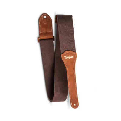 רצועה לגיטרה כותנה חום שוקולד טיילור Taylor Strap 4001-20 ,Taylor GS Mini Strap