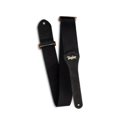 רצועה לגיטרה כותנה שחור טיילור Taylor Strap 4002-20 ,Taylor GS Mini Strap