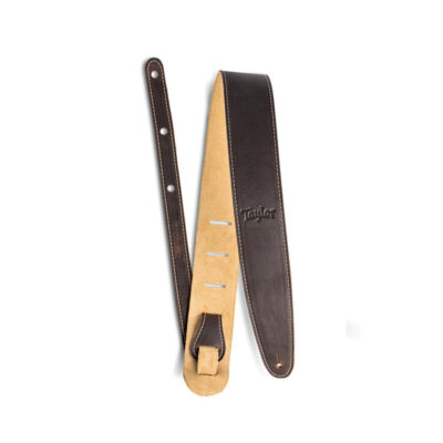 רצועה לגיטרה עור חום שוקולד טיילור Taylor Strap 4101-25 ,Suede Back Strap Leather