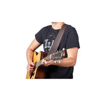 ⁦רצועה לגיטרה עור חום שוקולד טיילור Taylor Strap 4101-25 ,Suede Back Strap Leather⁩ – תמונה ⁦3⁩