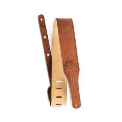 רצועה לגיטרה עור זמש חום משופשף טיילור Taylor Strap 4103-25 ,Sanded Suede Gemstone Strap