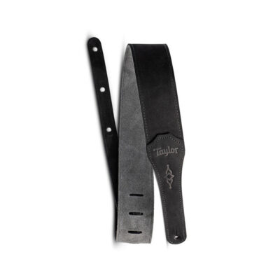 רצועה לגיטרה עור זמש שחור משופשף טיילור Taylor Strap 4104-25 ,Sanded Suede Gemstone Strap