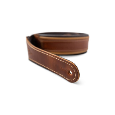 ⁦רצועה לגיטרה עור חום שחור טיילור Taylor Strap 4107-25 ,Taylor Century Leather⁩ – תמונה ⁦5⁩