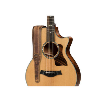 ⁦רצועה לגיטרה עור חום כהה טיילור Taylor Strap 4109-25 ,Wings Strap Leather⁩ – תמונה ⁦2⁩