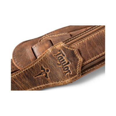 ⁦רצועה לגיטרה עור חום כהה טיילור Taylor Strap 4109-25 ,Wings Strap Leather⁩ – תמונה ⁦4⁩