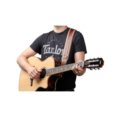 ⁦רצועה לגיטרה עור חום קרם טיילור Taylor Strap 4113-25 ,Element Strap Leather⁩ – תמונה ⁦3⁩