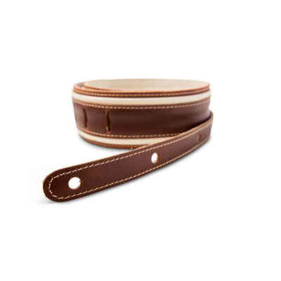 ⁦רצועה לגיטרה עור חום קרם טיילור Taylor Strap 4113-25 ,Element Strap Leather⁩ – תמונה ⁦7⁩