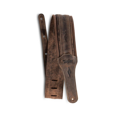 רצועה לגיטרה עור חום קרם טיילור Taylor Strap 4115-30 ,Element Strap Leather