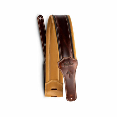 רצועה לגיטרה עור שחור חמאה טיילור Taylor Strap 4117-30 ,Cordovan Leather