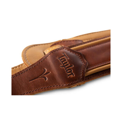 ⁦רצועה לגיטרה עור חום עיטור עלי גפן טיילור Taylor Strap 4123-25 ,Spring Vine Strap Leather⁩ – תמונה ⁦5⁩