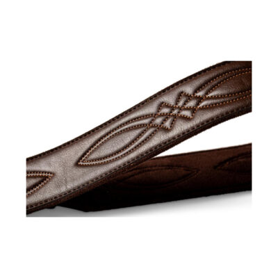 ⁦רצועה לגיטרה דמוי עור חום שוקולד טיילור Taylor Strap 4200-20 ,Vegan Leather Strap⁩ – תמונה ⁦4⁩