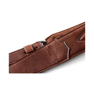 ⁦רצועה לגיטרה דמוי עור חום טיילור Taylor Strap 4201-20 ,Vegan Leather Strap⁩ – תמונה ⁦5⁩