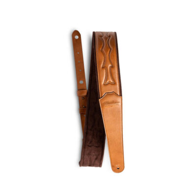 רצועה לגיטרה דמוי עור חום עם ריקוע טיילור Taylor Strap 4202-27 ,Vegan Leather Strap