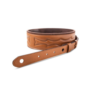 ⁦רצועה לגיטרה דמוי עור חום עם ריקוע טיילור Taylor Strap 4202-27 ,Vegan Leather Strap⁩ – תמונה ⁦6⁩