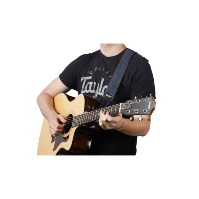 ⁦רצועה לגיטרה עור ג'ינס טיילור Taylor Strap 4301-20 ,Blue Denim Strap⁩ – תמונה ⁦3⁩