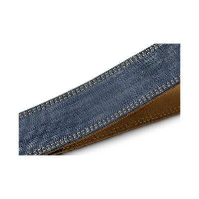 ⁦רצועה לגיטרה עור ג'ינס טיילור Taylor Strap 4301-20 ,Blue Denim Strap⁩ – תמונה ⁦4⁩