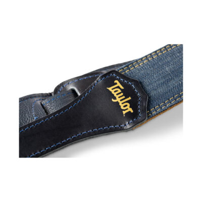 ⁦רצועה לגיטרה עור ג'ינס טיילור Taylor Strap 4301-20 ,Blue Denim Strap⁩ – תמונה ⁦5⁩