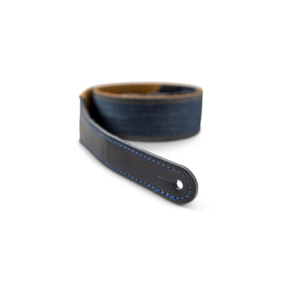 ⁦רצועה לגיטרה עור ג'ינס טיילור Taylor Strap 4301-20 ,Blue Denim Strap⁩ – תמונה ⁦6⁩