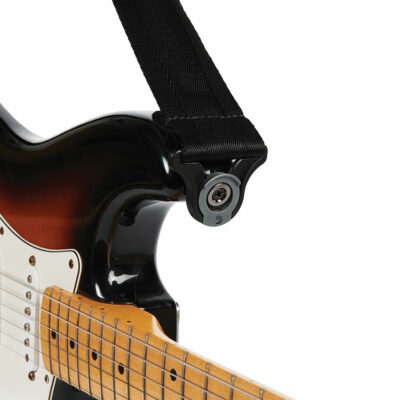 ⁦רצועה מהודרת עם נועלים לגיטרה דדריו - Daddario 50BAL00 Planet Waves , Auto Lock Black Strap⁩ – תמונה ⁦5⁩