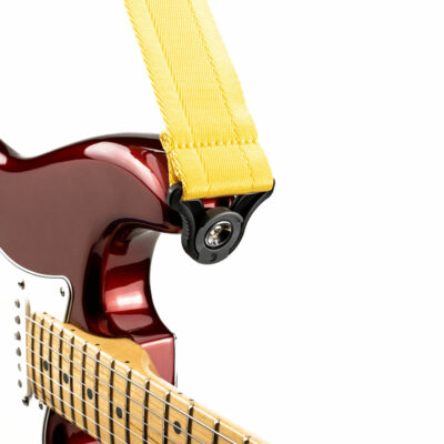 ⁦רצועה מהודרת עם נועלים לגיטרה דדריו - Daddario 50BAL07 Planet Waves , Auto Lock Mellow Yellow⁩ – תמונה ⁦4⁩