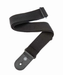 רצועה שחורה מכותנה לגיטרה דדריו - Daddario 50CT00 Planet Waves Strap, Blk Cotton Strap