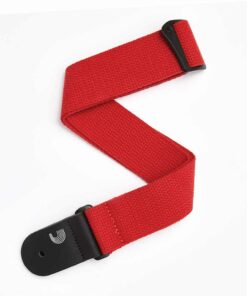 רצועה אדומה מכותנה לגיטרה דדריו - Daddario 50CT05 Planet Waves Strap, Red Cotton Strap