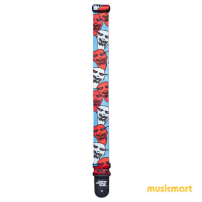 ⁦רצועה לגיטרה ג'ו סטריאני דדריו - Daddario 50JS11 Planet Waves JOE SATRANI GUITAR STRAP, GHOST⁩ – תמונה ⁦3⁩