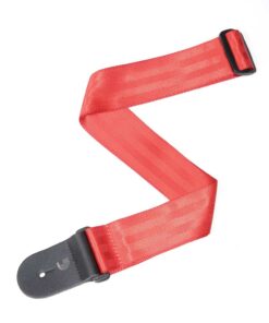 רצועה אדומה בד חגורת בטיחות לגיטרה דדריו - Daddario Planet Waves 50SB01 Seat Belt Guitar Strap, Red