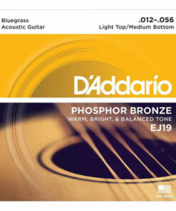 מיתרים לגיטרה אקוסטית דדריו - Daddario Phosphor Bronze EJ19 Bluegrass Acoustic Guitar Strings - 12-56